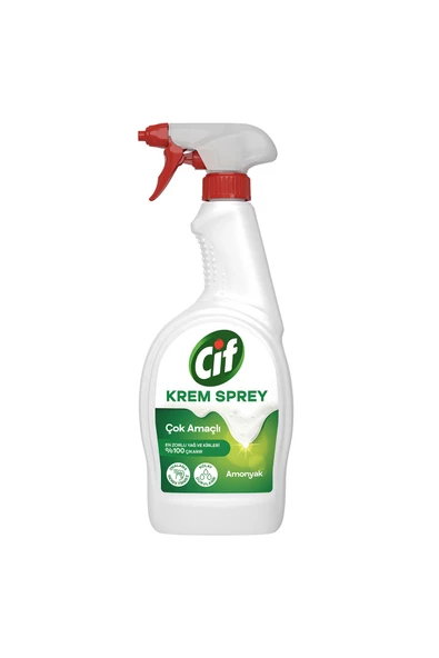 Cif Krem Sprey %100 Krem Gücü Yağ, Kireç, Kir, Pas Sökücü Leke Çıkarıcı 750 Ml 1 Adet ürün görseli 1