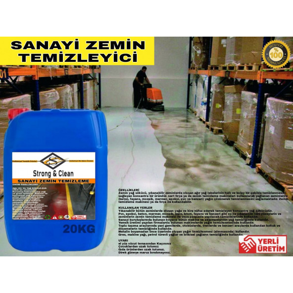 Sanayi Zemin Yağ Temizleyicisi 20kg ürün görseli 1