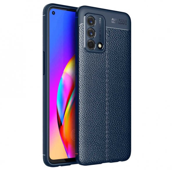Oppo A74 4G Kılıf Kamera Korumalı Deri Görünümlü Silikon ürün görseli 1