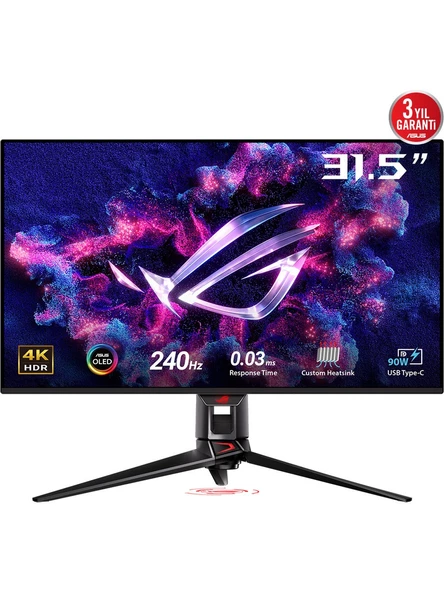 Asus ROG Swift PG32UCDM 31.5" 0.03 ms OLED 4K 240 Hz Oyuncu Monitörü ürün görseli 1