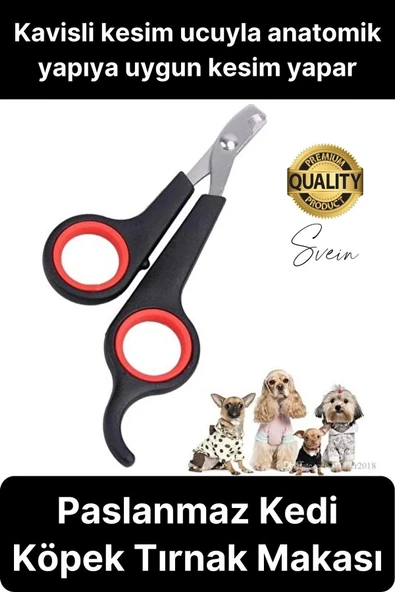 Premium Paslanmaz Kedi Köpek Tırnak Makası Küçük Boy Evcil Hayvan Bakım Kaymaz Saplı Düzeltici Pençe ürün görseli 1