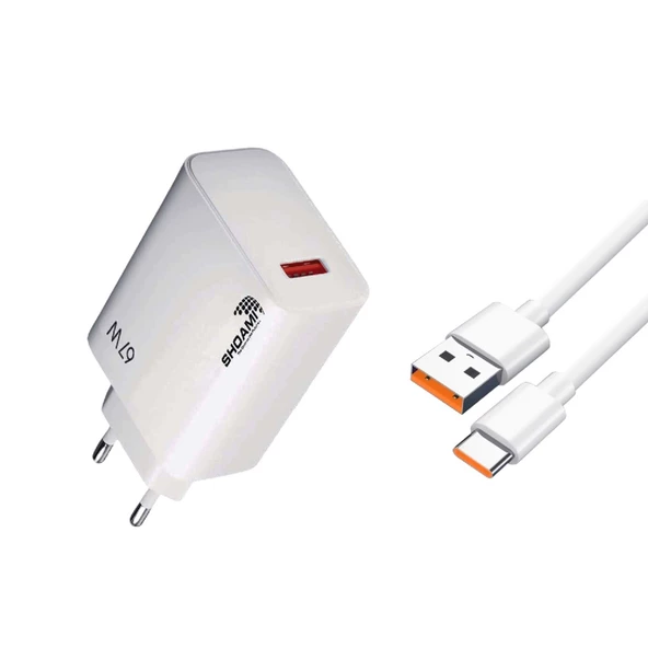 Shoamı SH-67 67W Turbo Şarj Adaptörü USB to USB-C Data & Şarj Kablosu ürün görseli 1