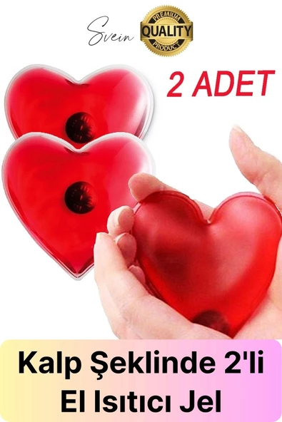 2 Adet Kalp Şeklinde El Sobası Isıtıcı Sihirli Jel Sıcak Isınmatik Sevgililer günü Hediyelik Kış Cep ürün görseli 1