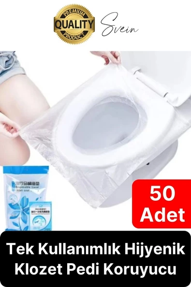 50 Adet Pratik Hijyenik Tek Kullanımlık Klozet Kapağı Pedi Örtüsü Yeni Sezon Koruyucu Kirletmez ürün görseli 1