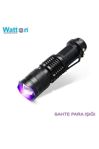 Watton Waatton Orjinal Uv Mor Işıklı El Feneri-sahte Parave Dışkı Tespiti Pilli Wt 303 ürün görseli 1
