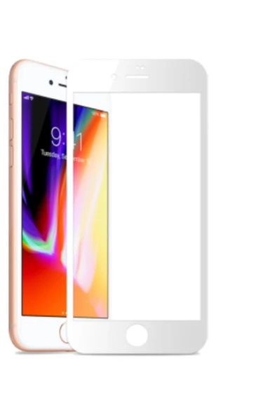 Lims Apple Iphone 8 Plus - 5d Full Ekran Nano Ekran Koruyucu Cam Beyaz ürün görseli 1