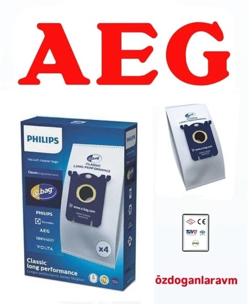 AEG Elektrik Süpürgesi Bez Toz Torbası Kutulu ürün görseli 1