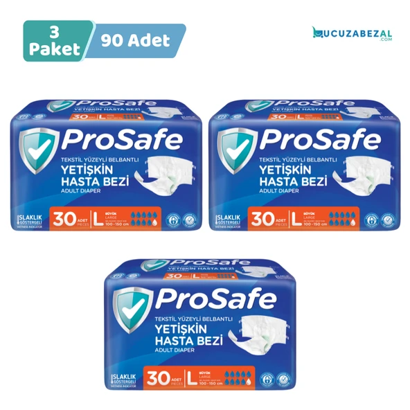 Prosafe Emici Külot Büyük Boy L 30'lu 3 Adet Hasta Bezi ürün görseli 1