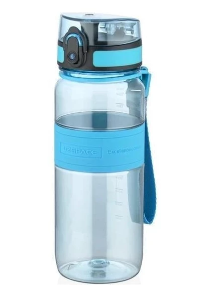 Uzspace 650 ML Kaydırmaz Gövde Taşıma Askılı Tritan Su Matarası Mavi ürün görseli 1