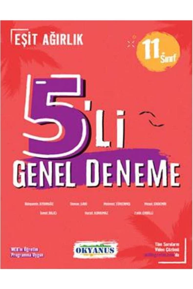 Okyanus Akademi Yayıncılık Okyanus 11. Sınıf Eşit Ağırlık 5 Li Deneme ürün görseli 1