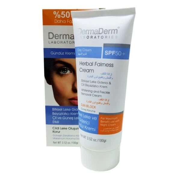 Dermaderm Leke Giderici Beyazlatıcı 50 Faktör Gündüz Kremi 100 gr ürün görseli 1