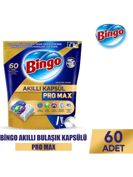 Bingo Akıllı Kapsül Pro Max Bulaşık Makinesi Deterjanı 60x2 120 Tablet ürün görseli 1