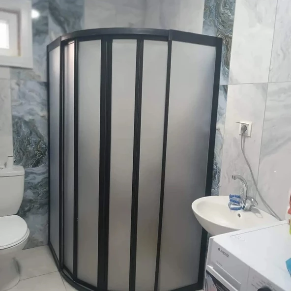 TEKNESİZ OVAL SİYAH MİKA DUŞKABİN ND425 ürün görseli 1