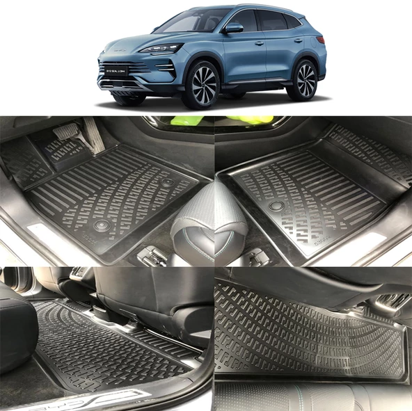Rizline Byd  Seal U DM-i 2023 Sonrası 3D Havuzlu Paspas Siyah ürün görseli 1