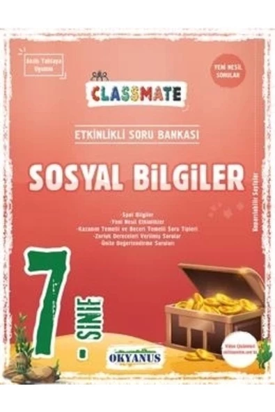 Okyanus Yayınları Okyanus 7.sınıf Classmate Sosyal Bilgiler Etkinlikli Soru Bankası ürün görseli 1