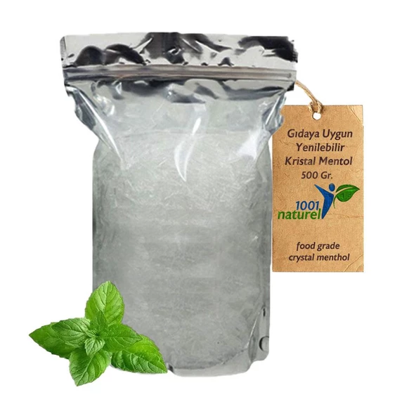 Kristal Mentol Gıdaya Uygun Yenilebilir Granul Crystal Menthol 500GR ürün görseli 1