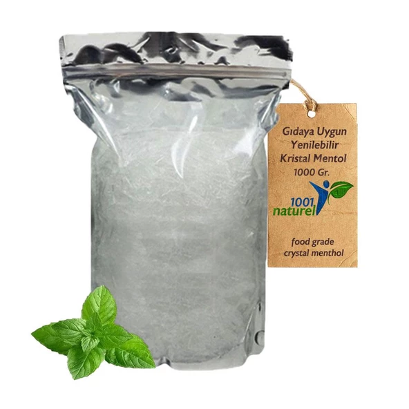 Kristal Mentol Gıdaya Uygun Yenilebilir Granul Crystal Menthol 1KG ürün görseli 1