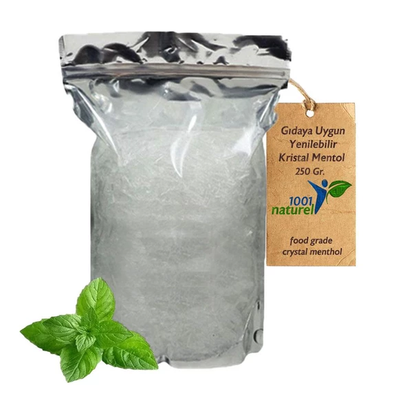 Kristal Mentol Gıdaya Uygun Yenilebilir Granul Crystal Menthol 250GR ürün görseli 1