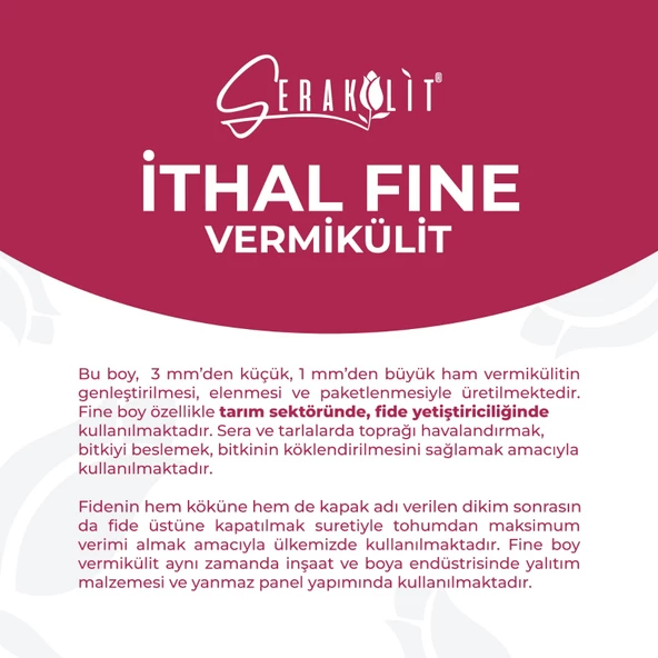 Serakülit İthal  Palabora Vermikülit  Fine 100 Litre - Resim 5