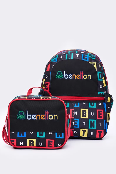 United Colors Of Benetton Erkek Çocuk 2'li Okul Seti İlkokul Çantası ve Beslenme Çantası Seti 13169 ürün görseli 1