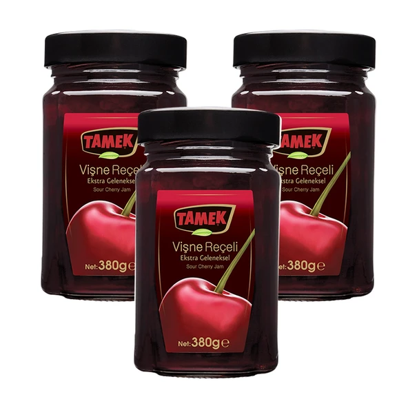 Tamek Vişne Reçeli 380 gr Ekstra Geleneksel x 3 Adet ürün görseli 1