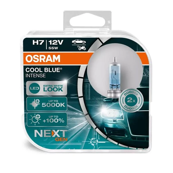 Osram Far Ampulü Halojen H7 12V 55W Cool Blue Intense Next Gen 64210CBN-HCB ürün görseli 1