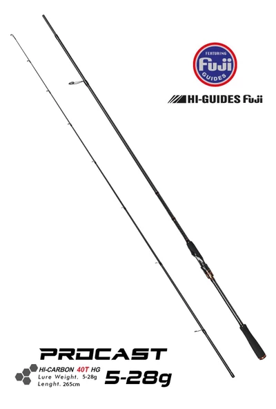 Fujin ProCast 265cm 5-28gr Spin Olta Kamışı ürün görseli 1
