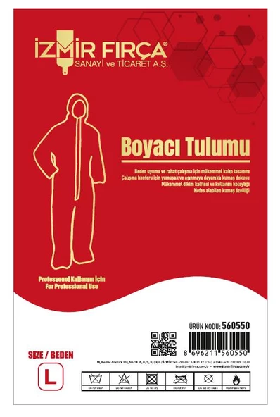 İzmir Fırça Kağıt Boyacı Tulumu ürün görseli 1