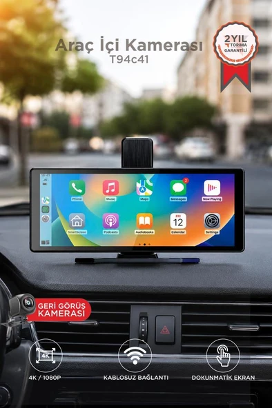 Araç Kamerası Ön Arka Wifi Bluetooth 4K Carplay T94c41 ürün görseli 1