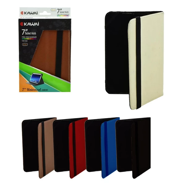 TABLET KILIFI 7" DERİ LASTİKLİ KAWAİ KT-107 ürün görseli 1