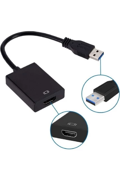 USB 3.0 To HDMI Çevirici Dönüştürücü Kablo Adaptör ürün görseli 1