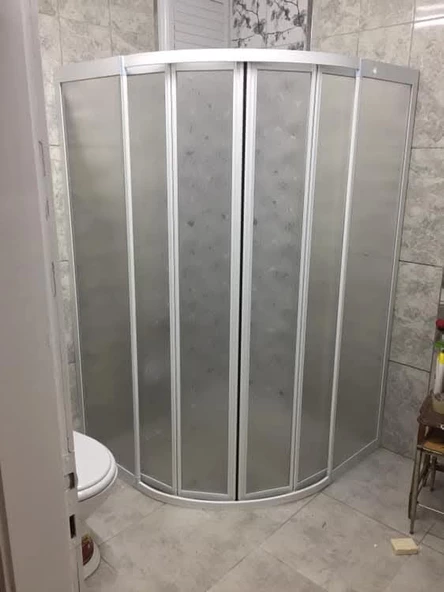 Teknesiz Plastik Mika Camlı Oval Duşakabin ND407 ürün görseli 1