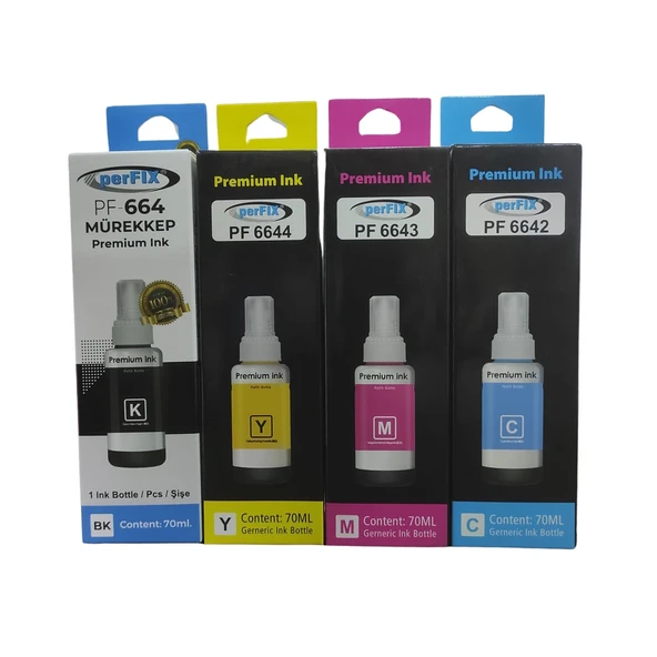 Perfix Epson Uyumlu T6641 - 6731 Set Şişeli Mürekkep ürün görseli 1