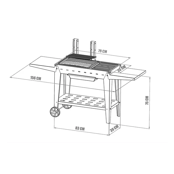 ReHome Teba Standlı Barbekü Mangal - Resim 8