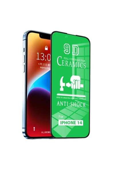 Iphone 14 Uyumlu 9d Tam Kaplayan Parmak Izi Bırakmayan Ekran Koruyucu Film ürün görseli 1