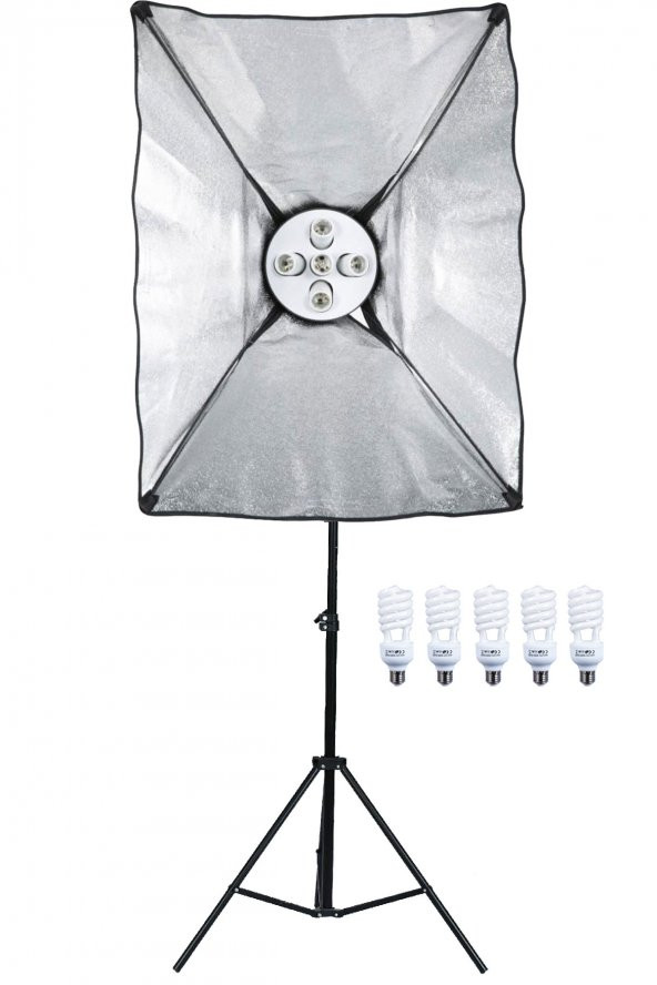 Deyatech Softbox 50X70 Paraflaş 5 Duylu Sürekli Işık 200cm Ayak ürün görseli 1