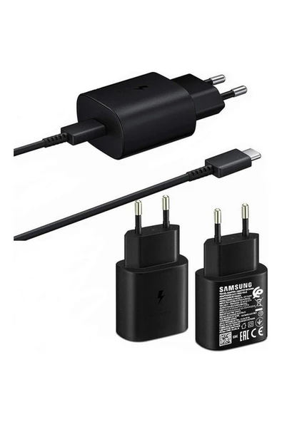 Samsung TA800 Fast Charg. 25W Type-C Şarj Aleti Siyah (Samsung Türkiye Garantili) ürün görseli 1