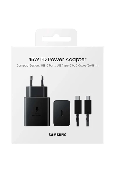 Samsung Galaxy Note 10 -S20- S22 - S23 - S24 Plus 45w Type-c Orijinal Hızlı Şarj Cihazı Şarj Aleti ürün görseli 1