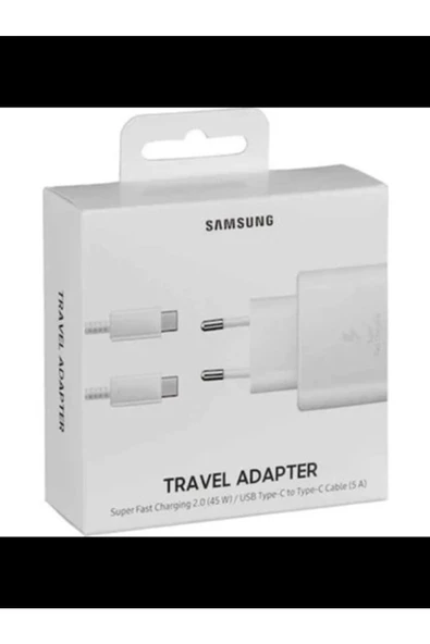 Samsung EP-TA845XBEGTR 45 W Beyaz Type-C Kablolu Hızlı Şarj Aleti (Türkiye Garantili) ürün görseli 1