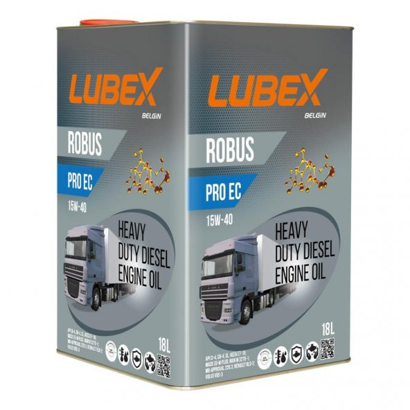 Lubex Robus Pro EC 15W-40 18 Lt Üstün Performanslı Motor Yağı ürün görseli 1