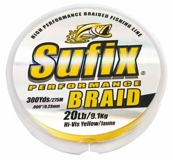 Sufix Performance Braid 0.20 mm 135m Hi-Vis Yellow İp Misina 13.3kg Çeker ürün görseli 1
