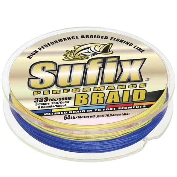 Sufix Performance Braid 0.23 mm 300m Multicolor İp Misina 16.4kg Çeker - Resim 2