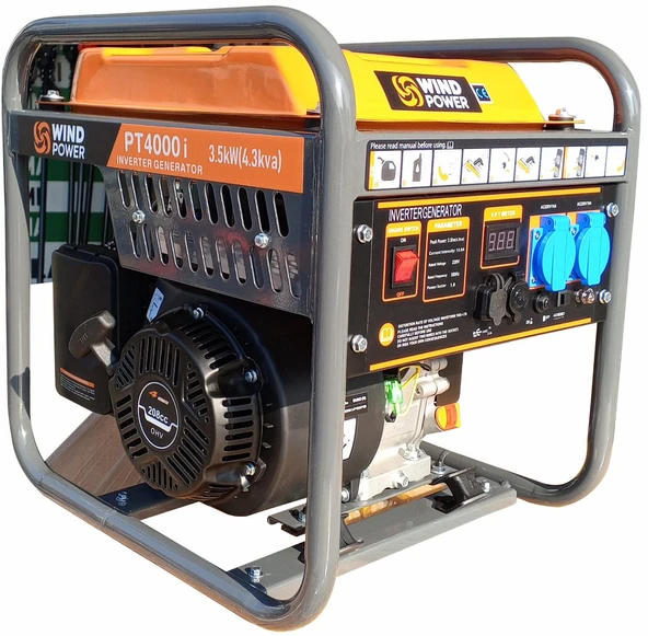 Wind Power PT-4000İ İnverter (SESSİZ) Açık Kasa Monophase Jeneratör ürün görseli 1