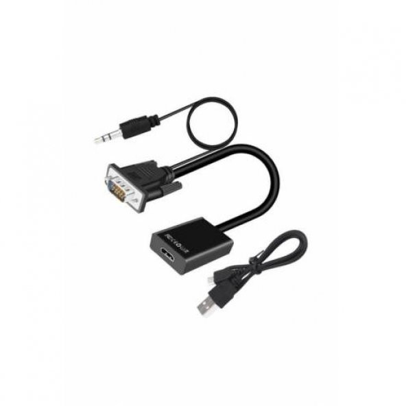 VGA Hdmi Çevirici Dönüştürücü Kablo Ses Destekli Vga to Hdmi ürün görseli 1