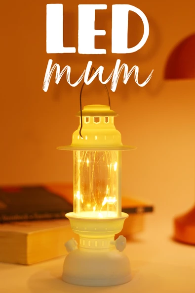 Led Mum Kamp Lambası Tipi Pil Dahil Dumansız Alev Ledli Yapay Dekoratif Mum Dekor Işığı Beyaz PT437 ürün görseli 1
