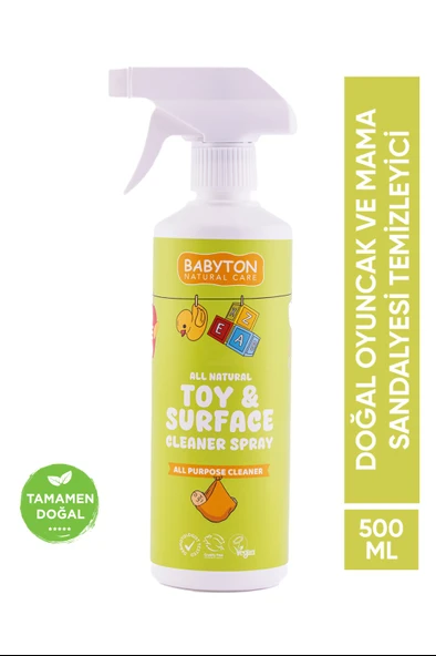 Doğal Oyuncak ve Mama Sandalyesi Temizleyici Sprey 500 ml ürün görseli 1