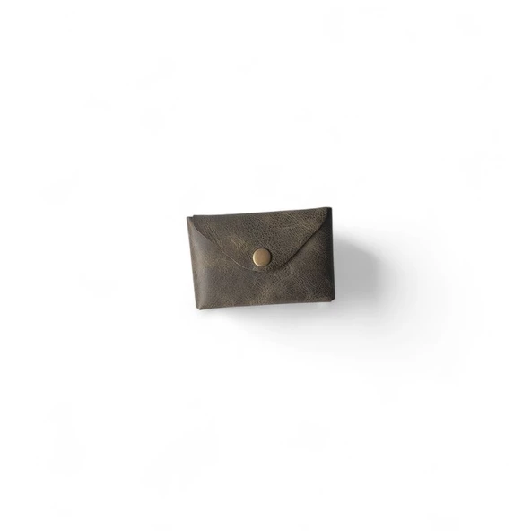 Origami Deri Kartlık Gri ürün görseli 1