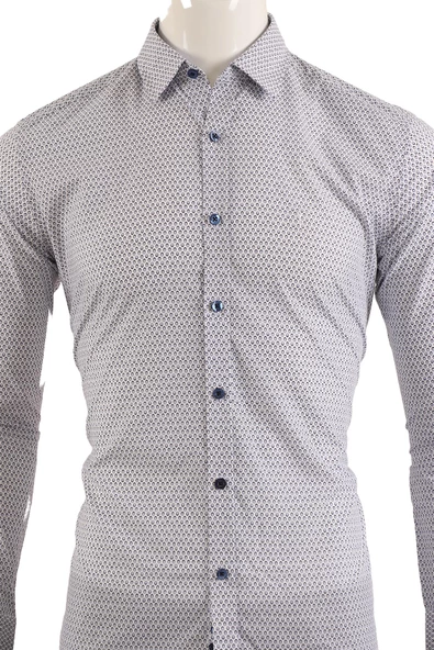 Slim Fit Uzun Kol Gömlek - Resim 3