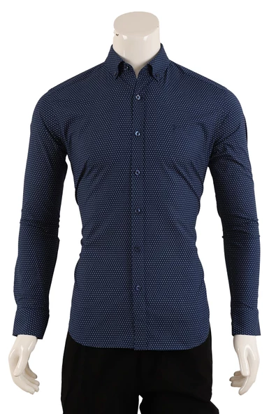 Uzun Kol Slim Fit Gömlek - Resim 2
