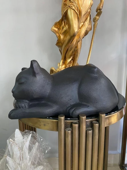Kedi Biblo Heykeli Kapı Stoperi - Resim 3